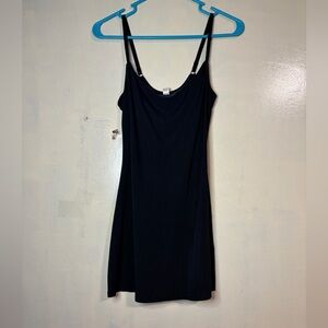 Victoria’s Secret black slip dress size L built in bra lingerie